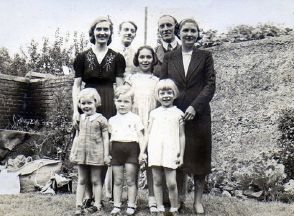 Mum and Dad (left) Barbara (Centre) Audrey, Bob, Gay and Bun